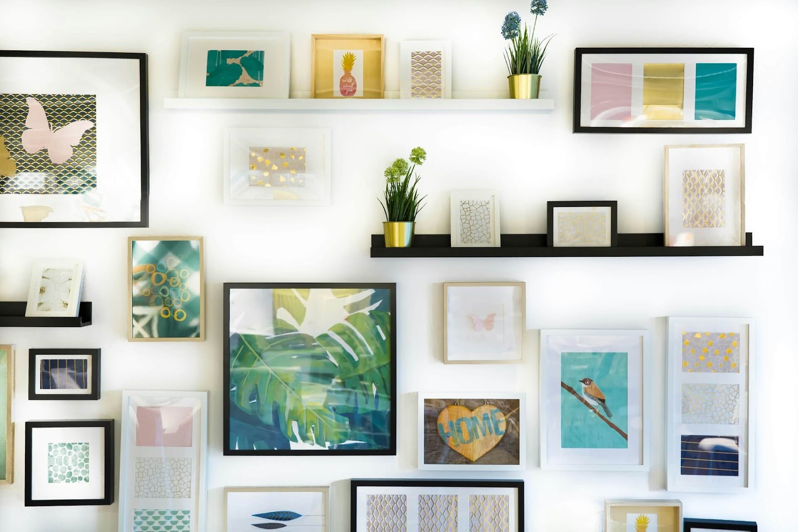 Give everyone a section of wall with a team creativity task and loads of special frames.
