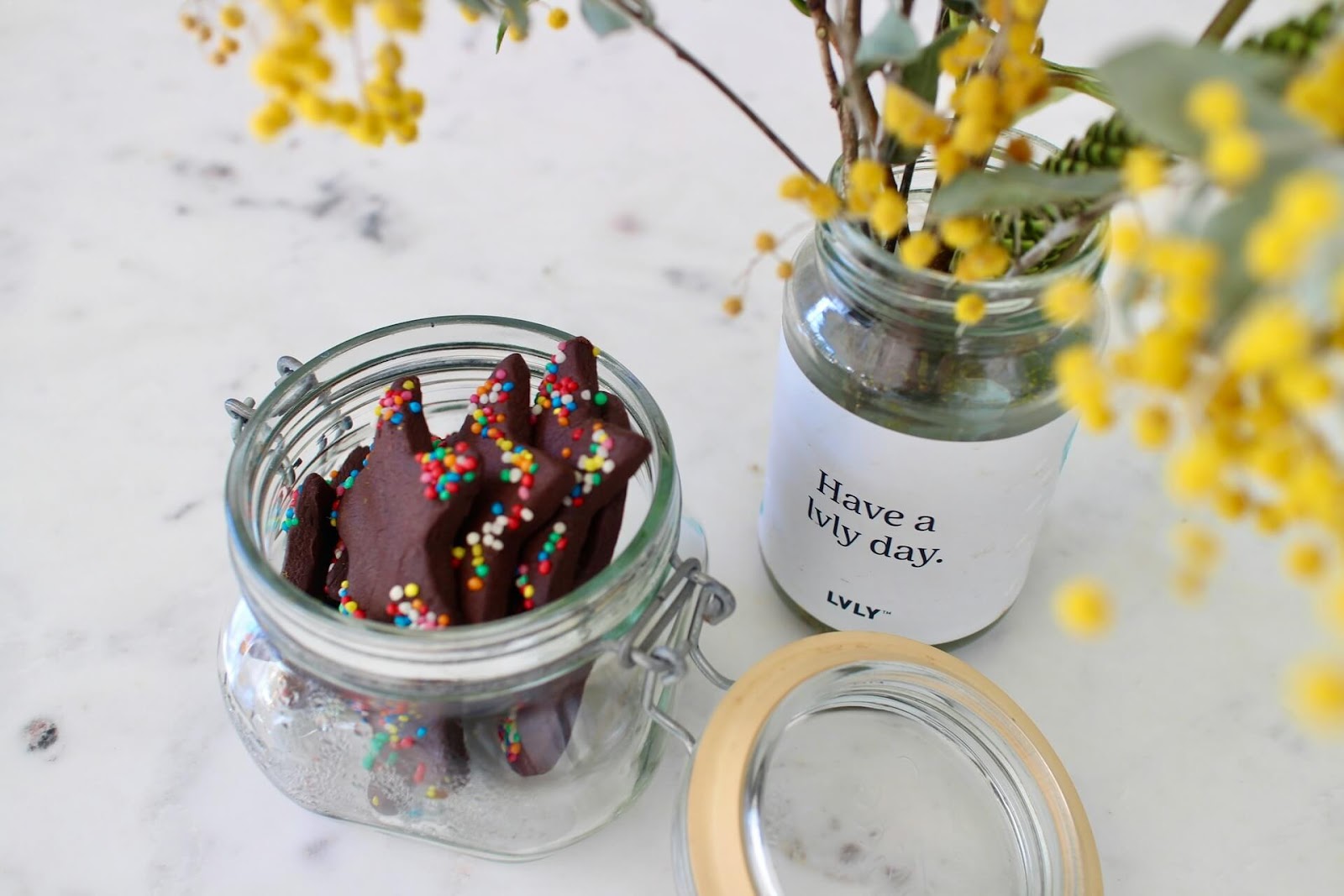 Hermetically sealed containers like mason jars are ideal for sharing baked goods or treats.