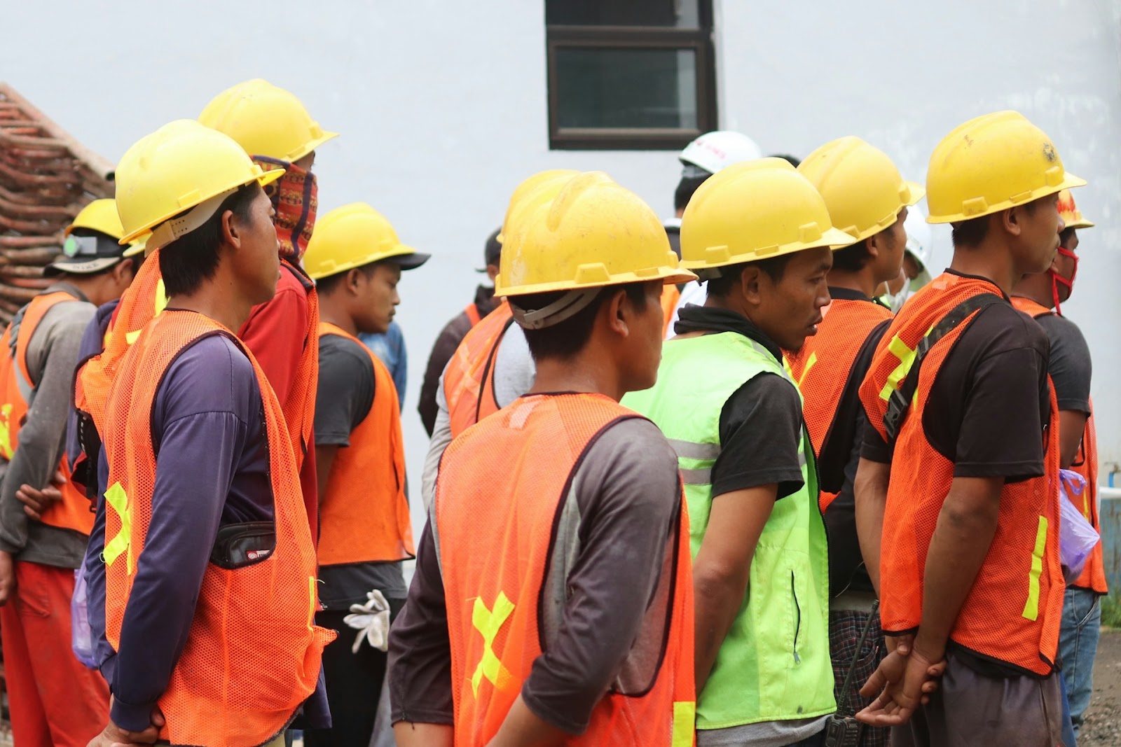 meeting construction workers