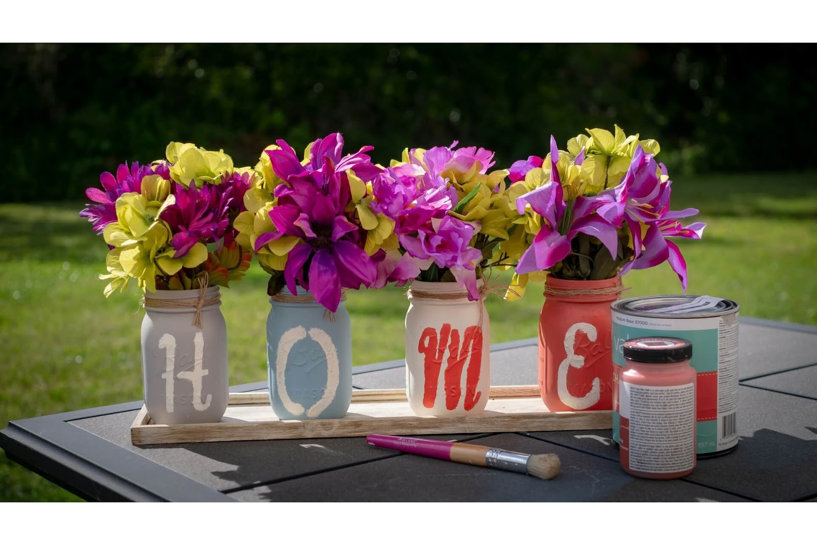Use vibrant colors to create a home message or motto.