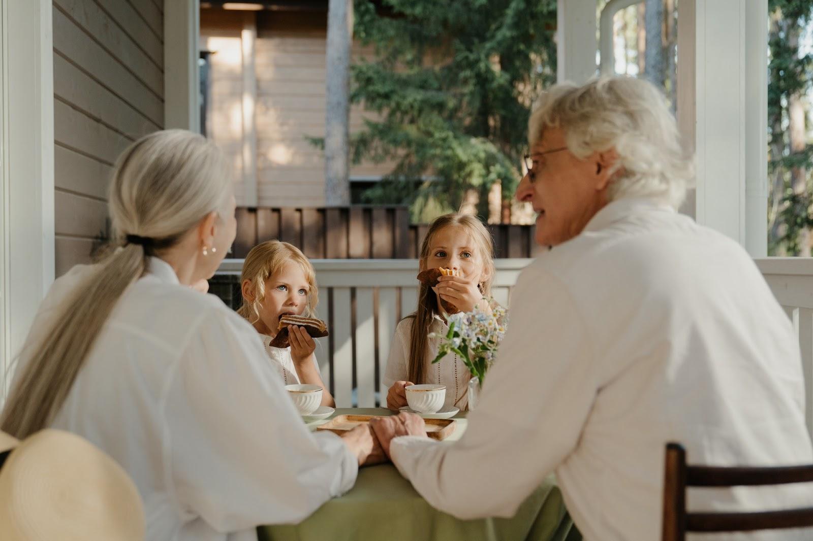 multigenerational family in an in-law suite