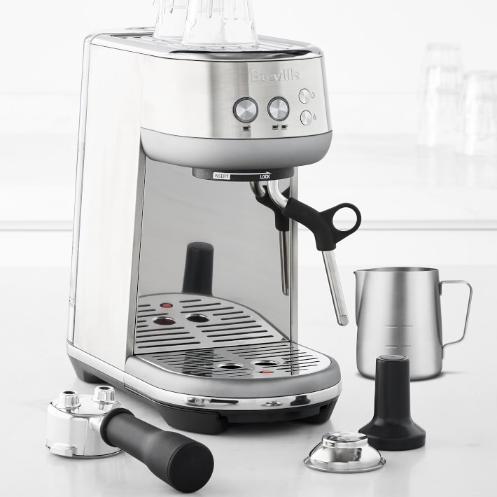 a stainless steel espresso machine