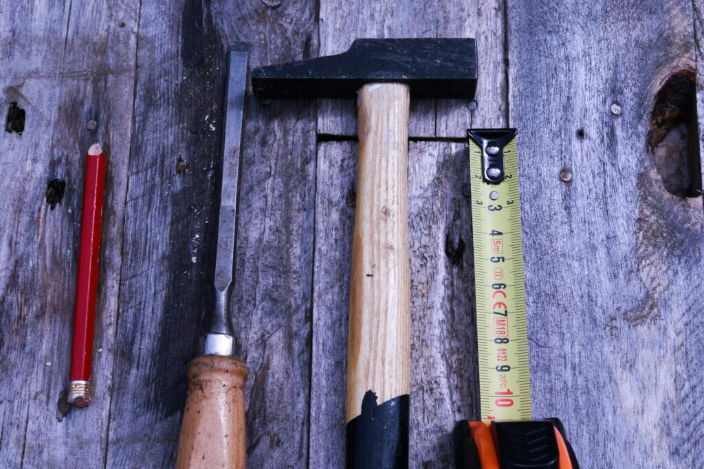 tools laying on a table
