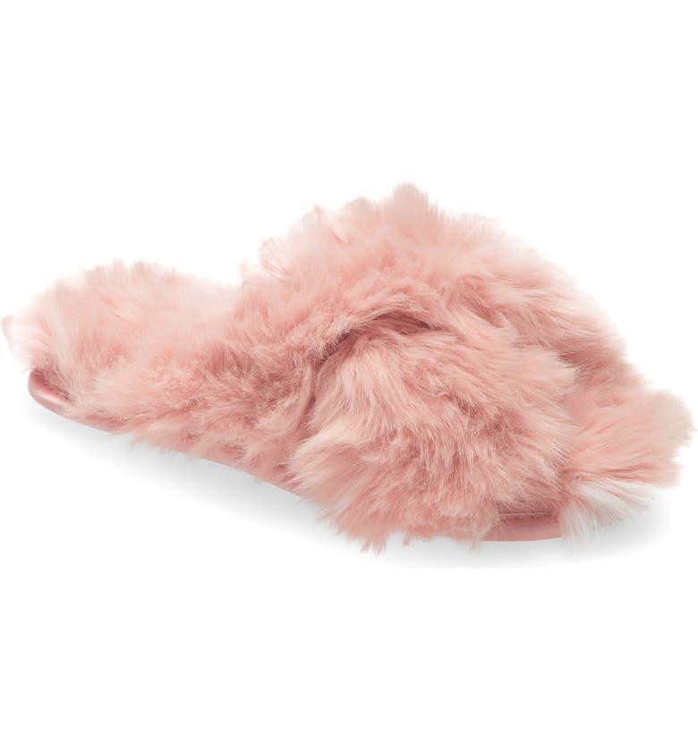pink fluffy slippers