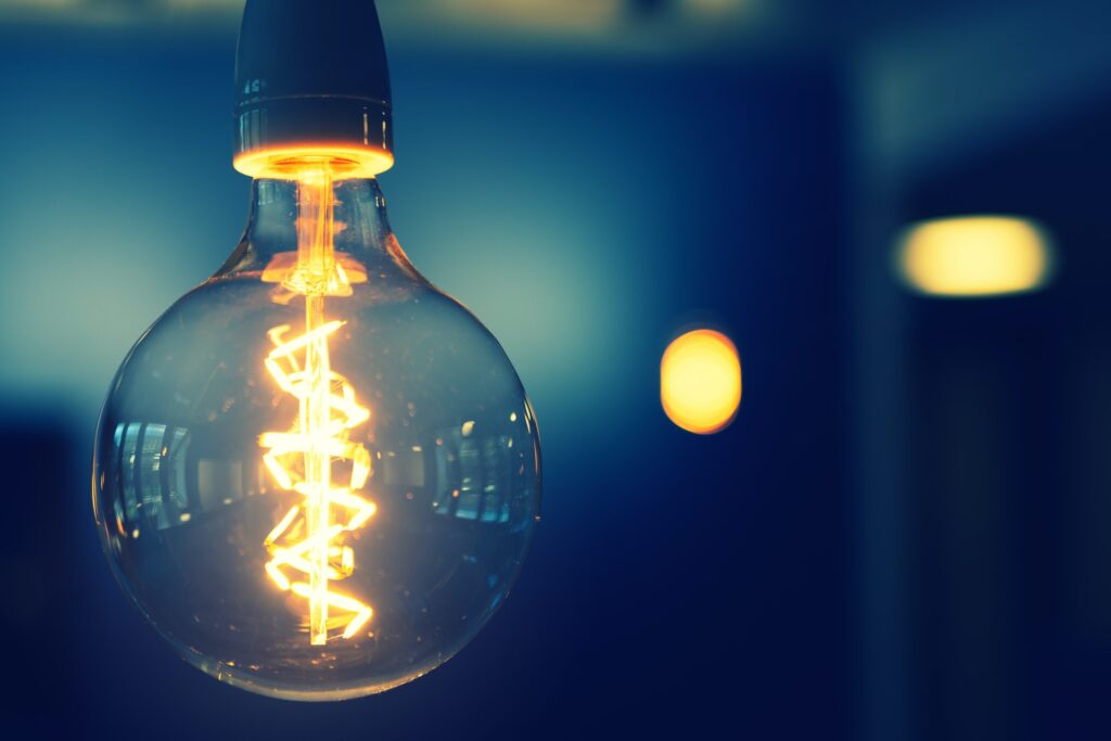 A light bulb