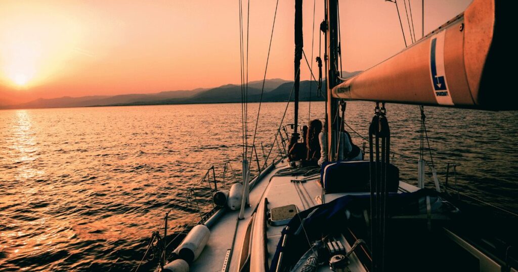 Yachting at sunset as part of the biresidential lifestyle