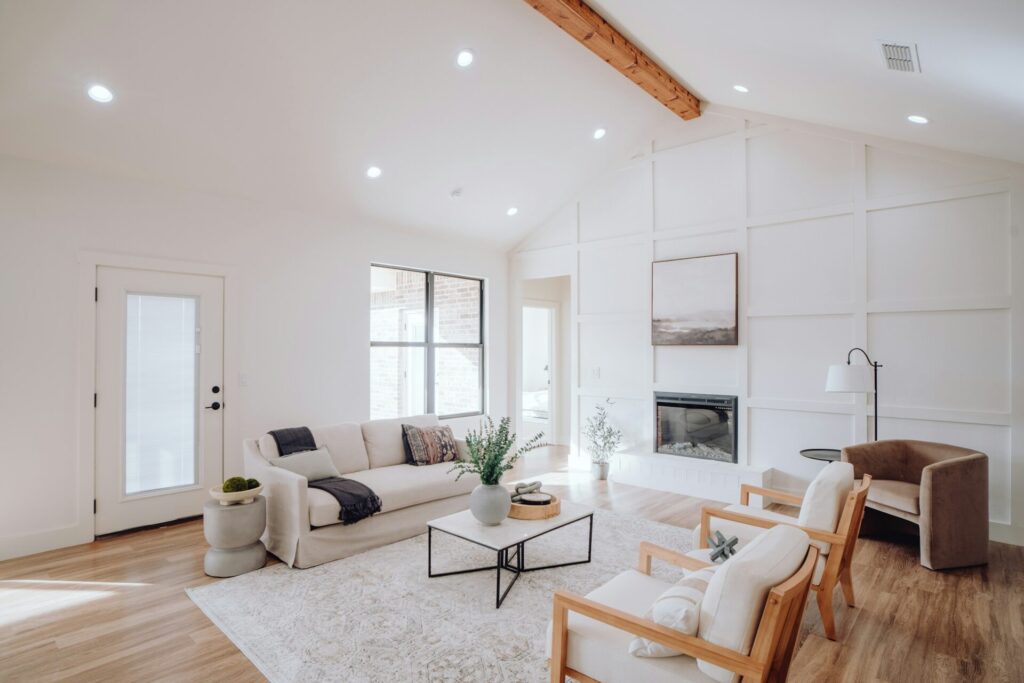 bright open concept interior