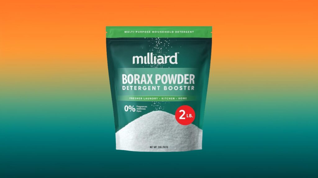 green bag of Milliard borax powder