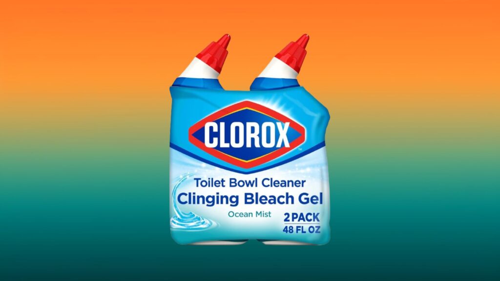 2-pack of blue, white, and red Clorox toilet bowl cleaners