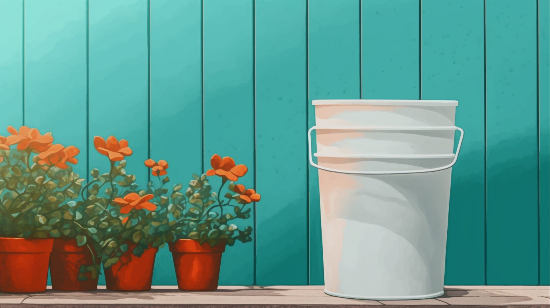 compost-bucket-near-flowers