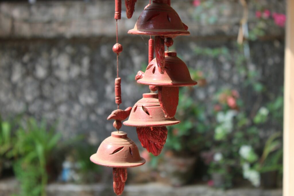 feng shui depicted in outdoor garden
