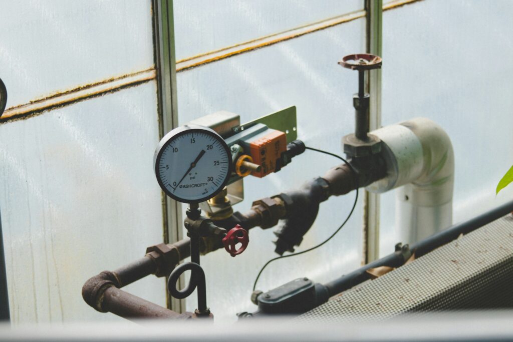 whole-house water pressure regulator with gauge