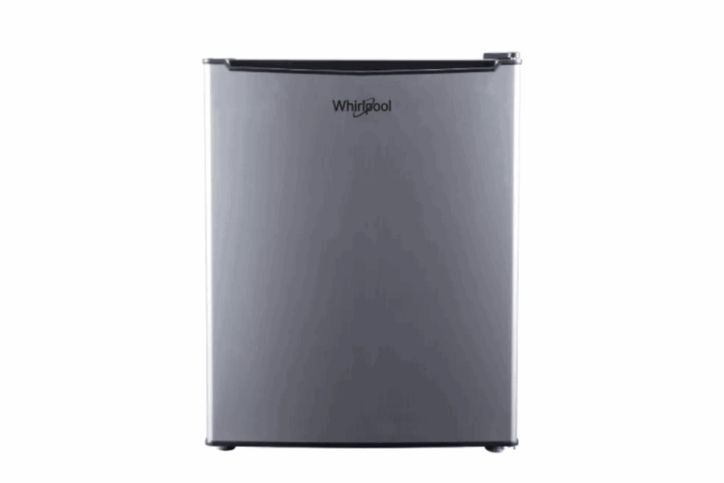 silver whirlpool mini fridge
