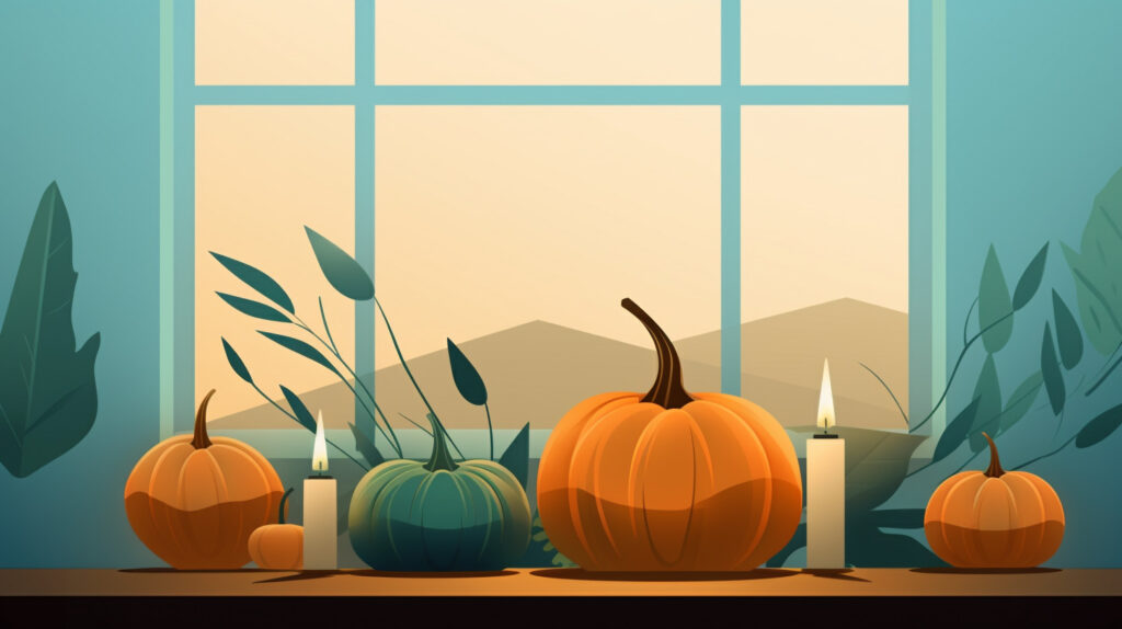 decorate with pumpkins
