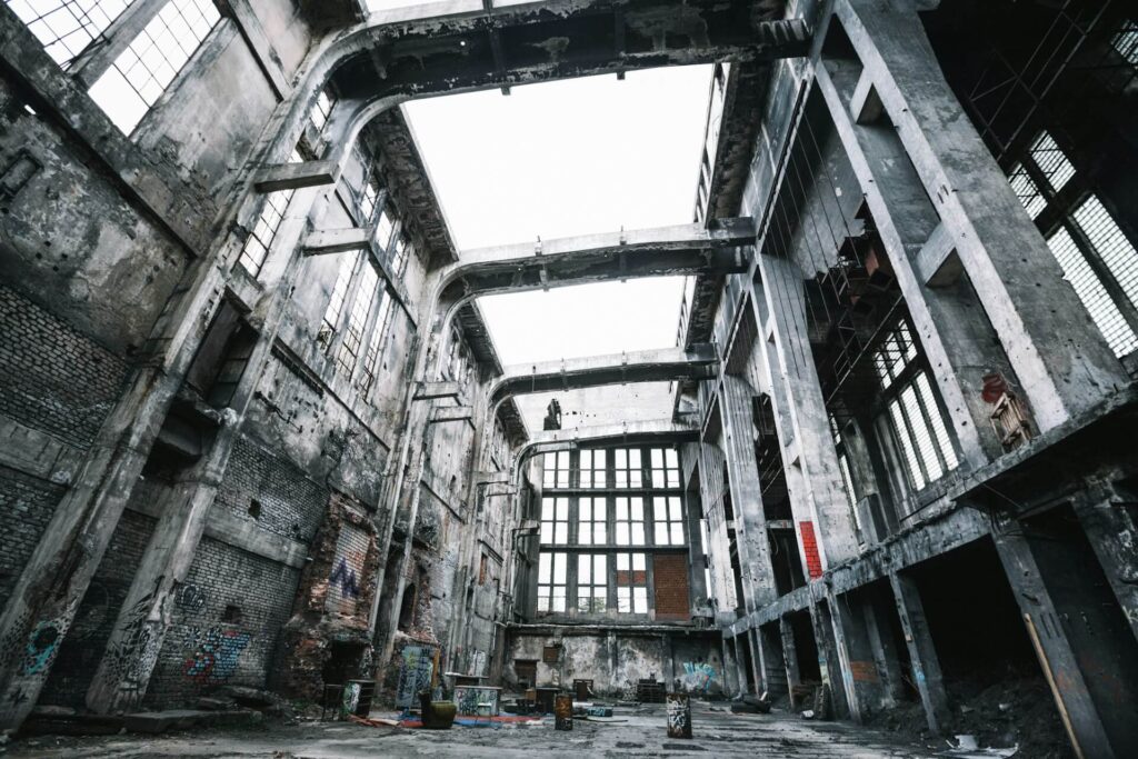 An abandoned building in Libušín, Czech Republic