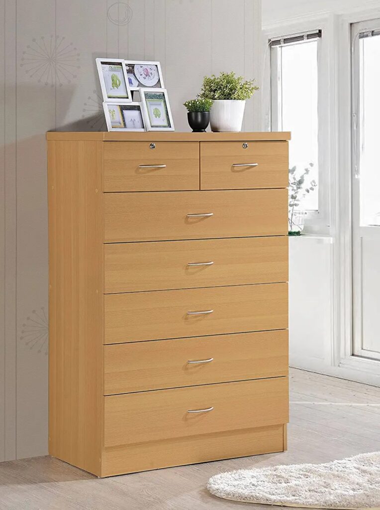 best dressers - Hodedah Import 7 Chest with Locks