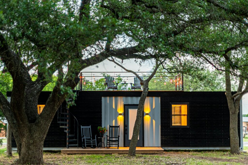 Tiny black home in Waco, Texas