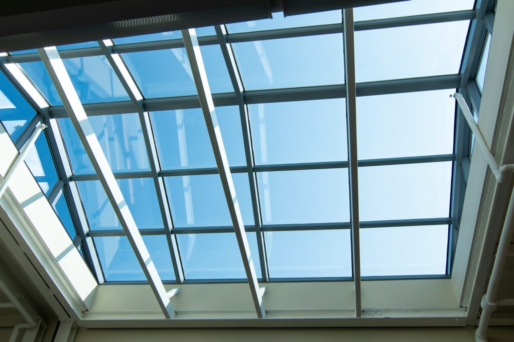 Skylight for natural light in the bathroom.