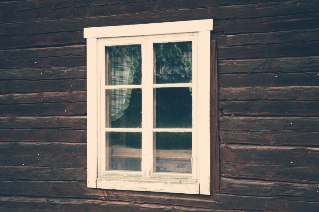Old-fashioned casement windows