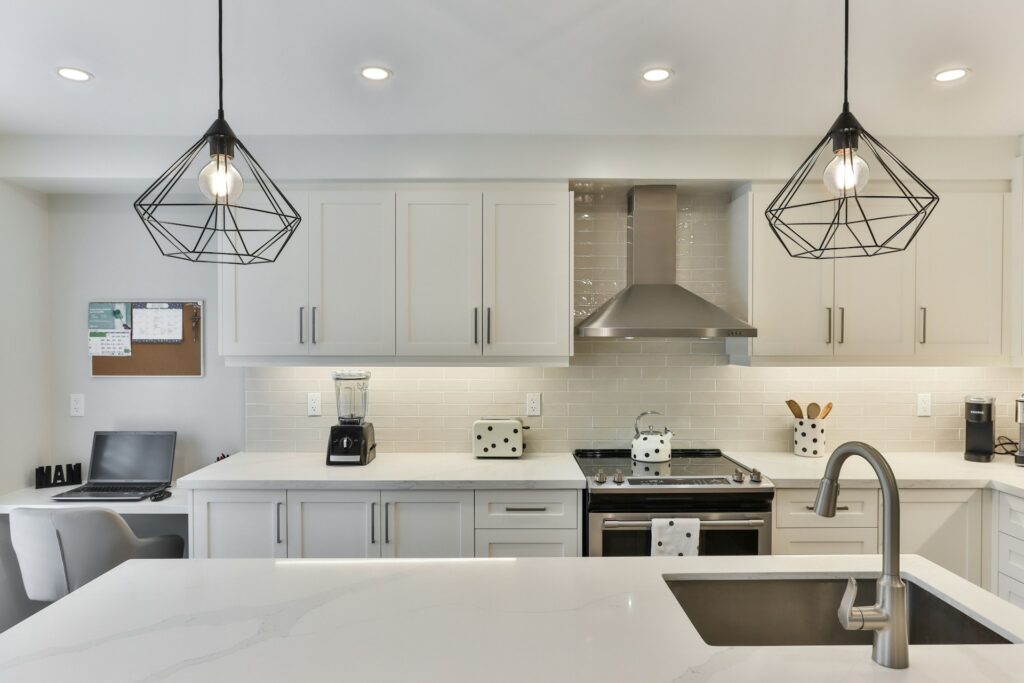 Example of zoned living in the kitchen.