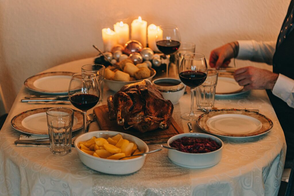 Thanksgiving table.