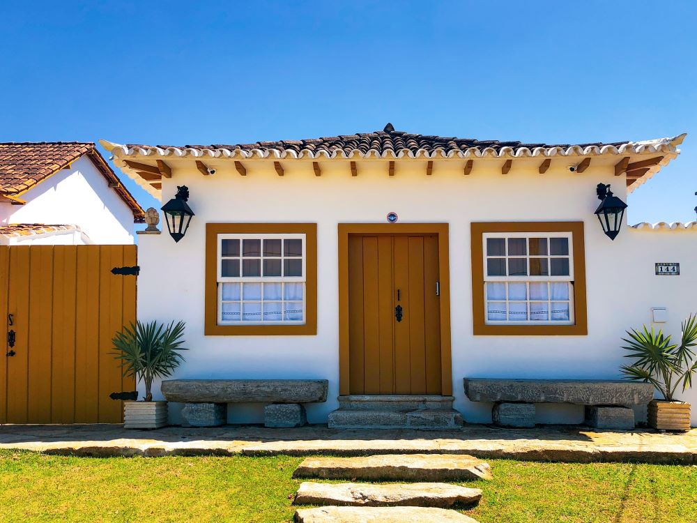 updated ranch style house to match Spanish style neighborhood.
