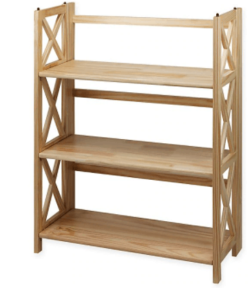 wooden bookshelf