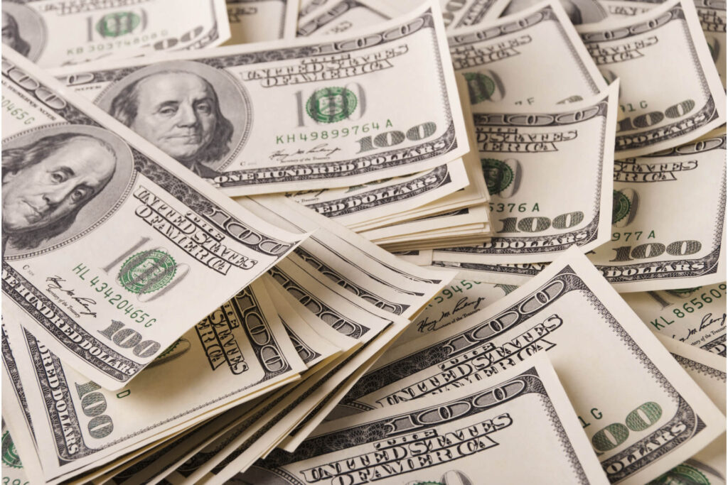 A pile of $100 bills