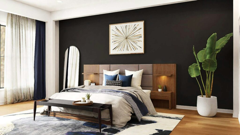 clean guest bedroom