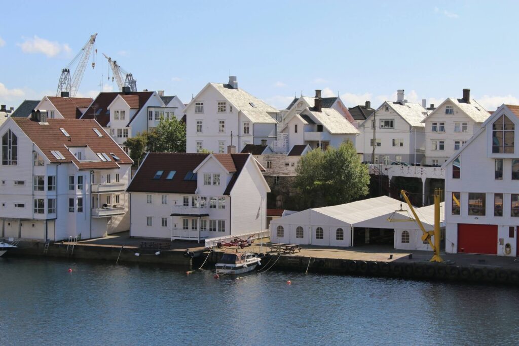 Houses on the Island Risoy in Norway
