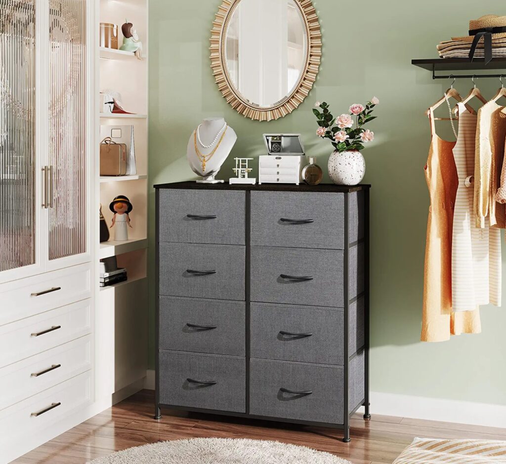 best dressers - WLIVE Fabric Dresser with 8 Drawers