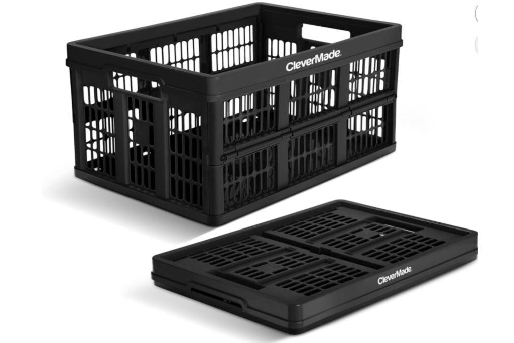 Use a collapsible crate for hardware storage or to truck plants around.