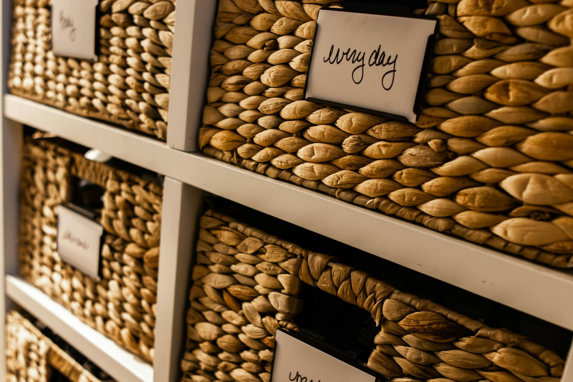 Baskets are terrific storage features.