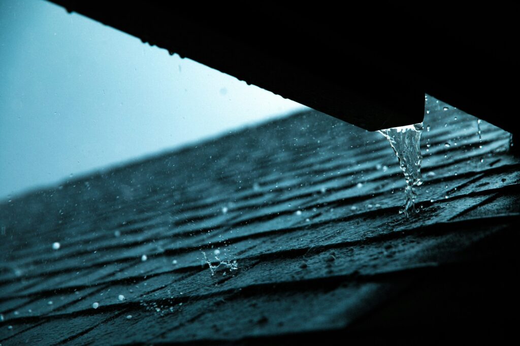 A roof leak.