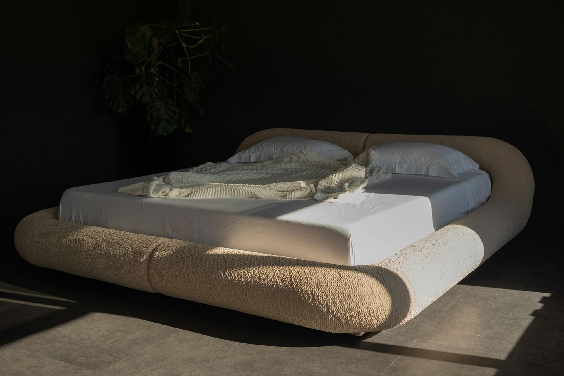 boucle furniture bed