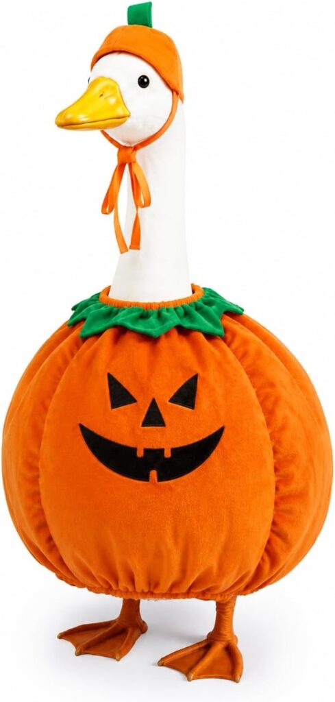 pumpkin porch goose outfit available on Amazon