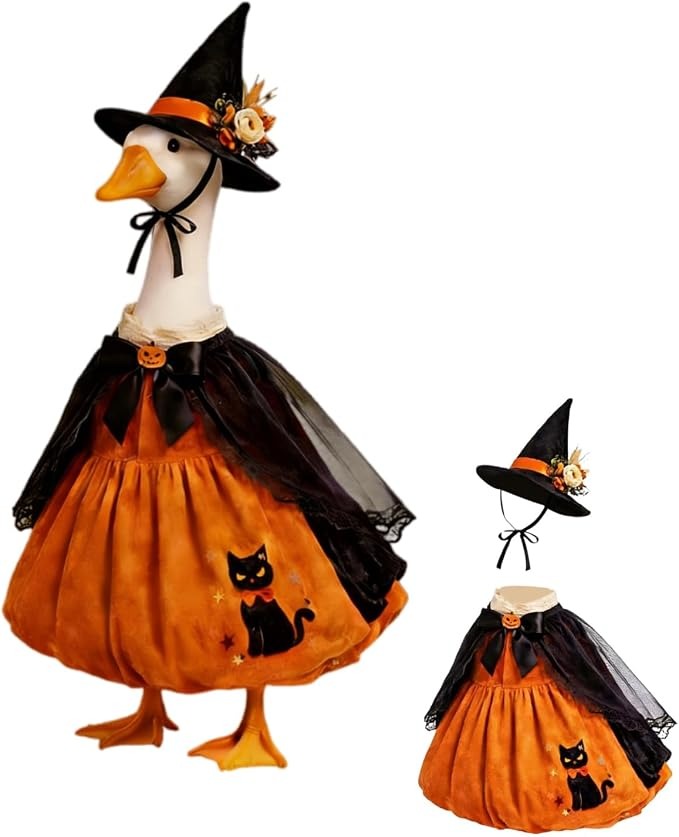 witch porch goose outfit available on Amazon
