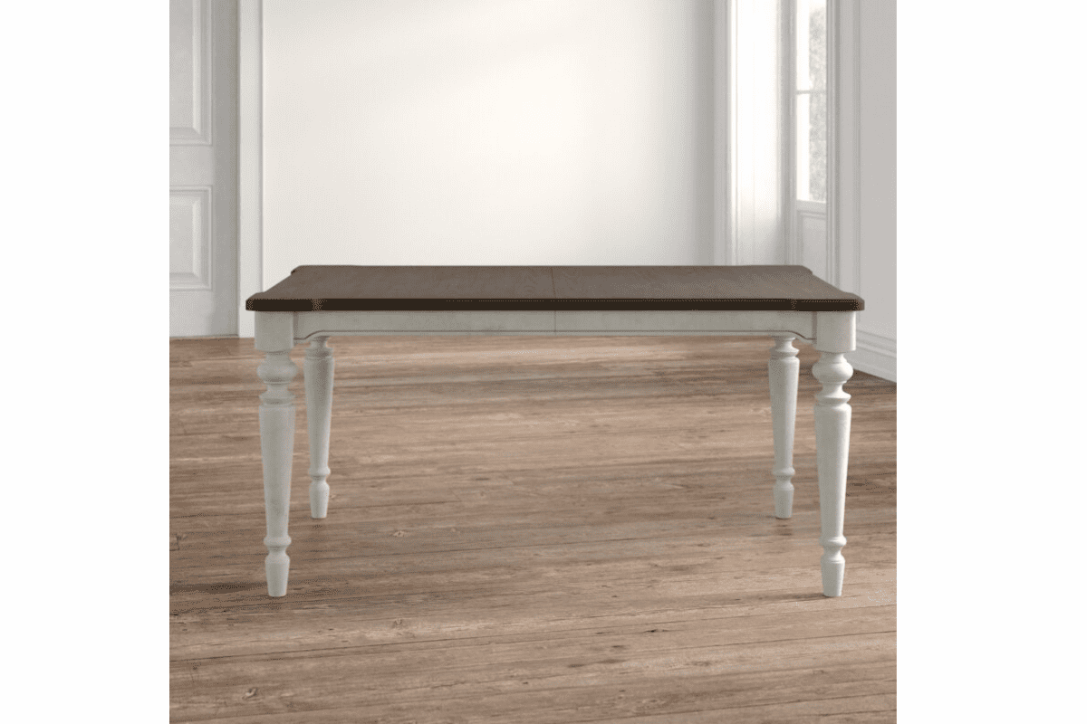 a two-toned expandable table