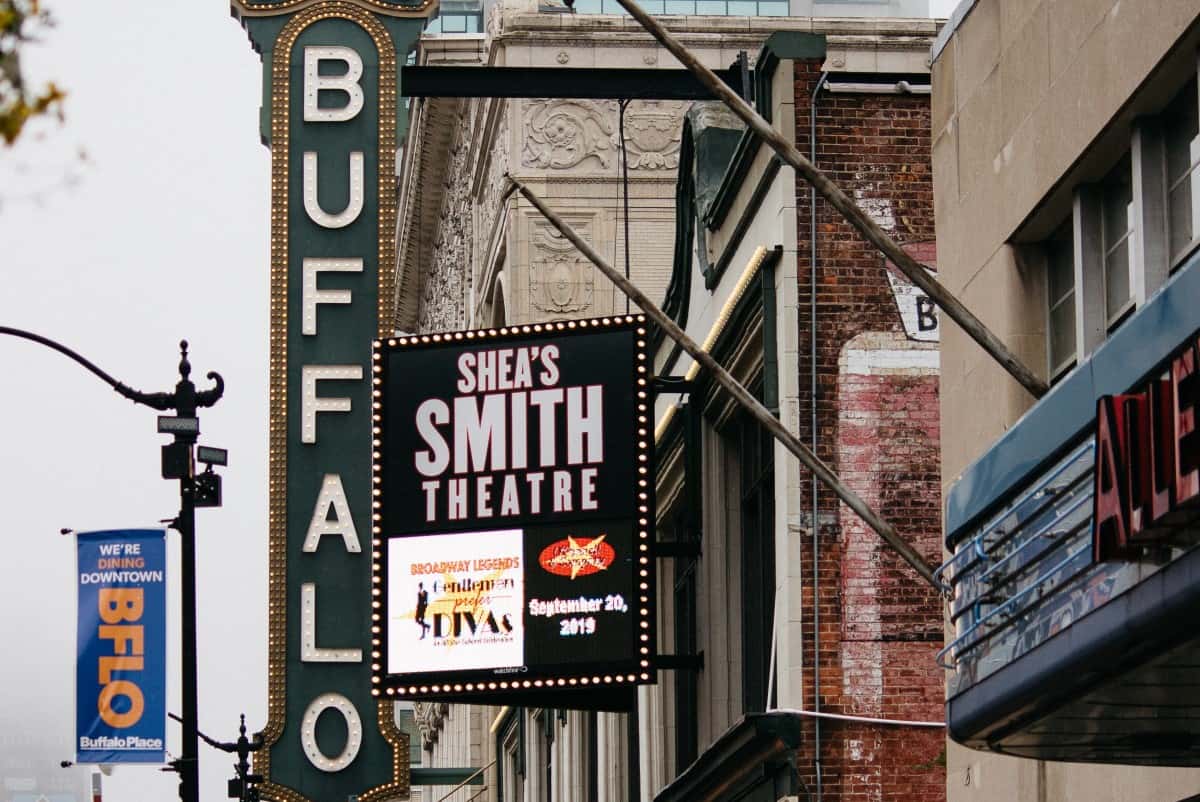 a theatre marquee in Buffalo, NY