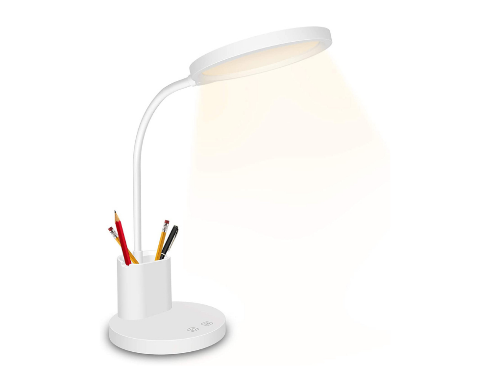 LED lamp with a pencil holder