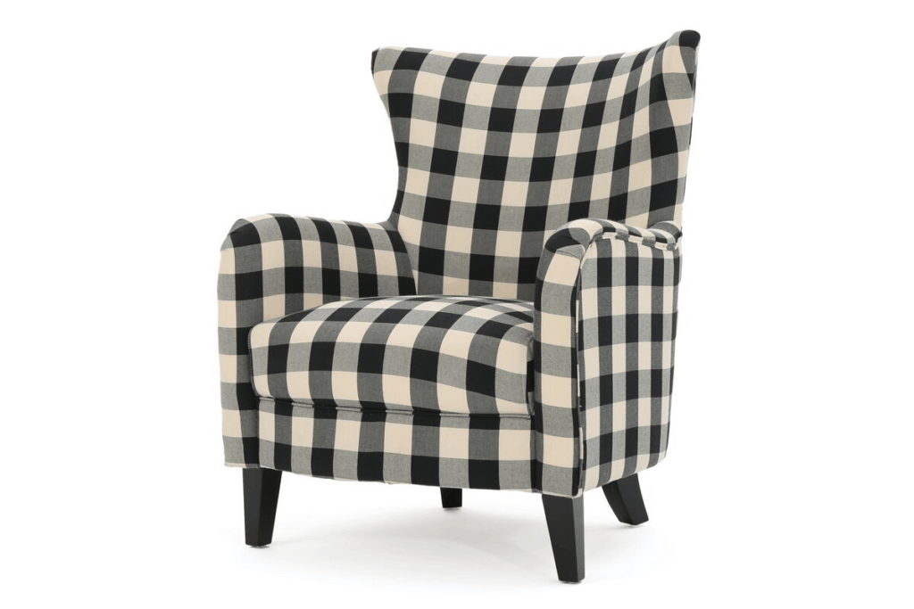 a funky gingham accent chair