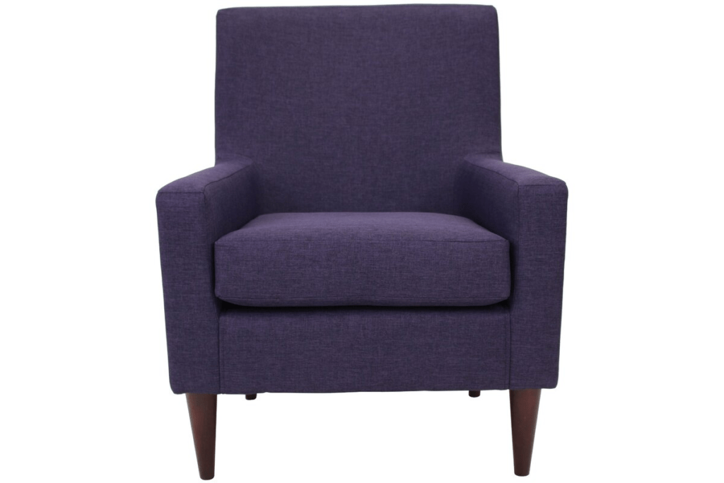 a purple accent chair