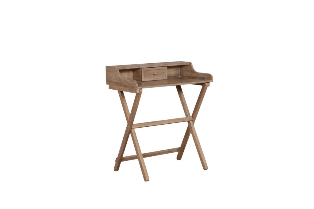 a small hardwood folding desk