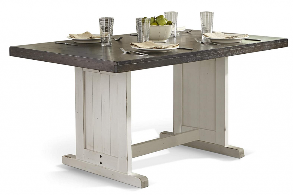 a two-toned carriage house table
