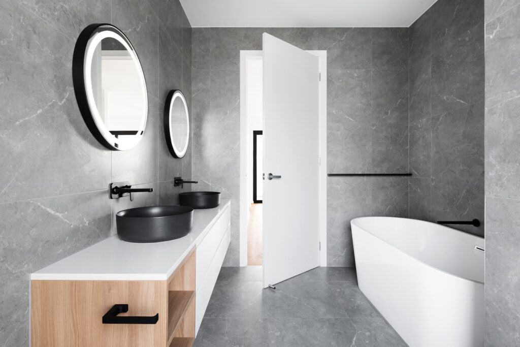 a stunning master bathroom design