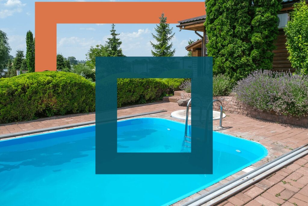 outdoor pool with trees