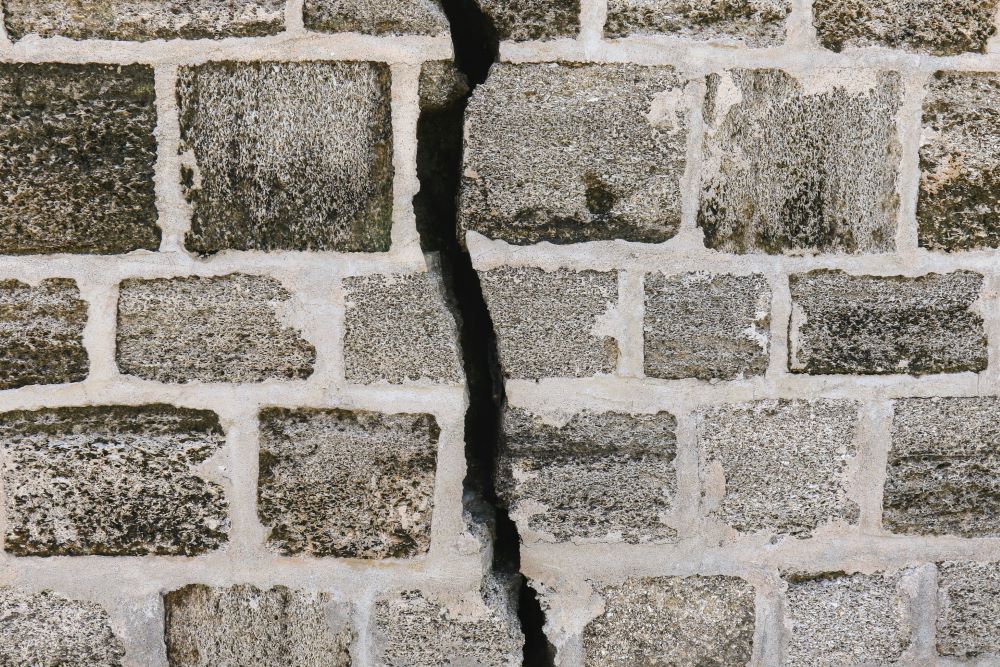 crack in brick exterior sign of foundation problems