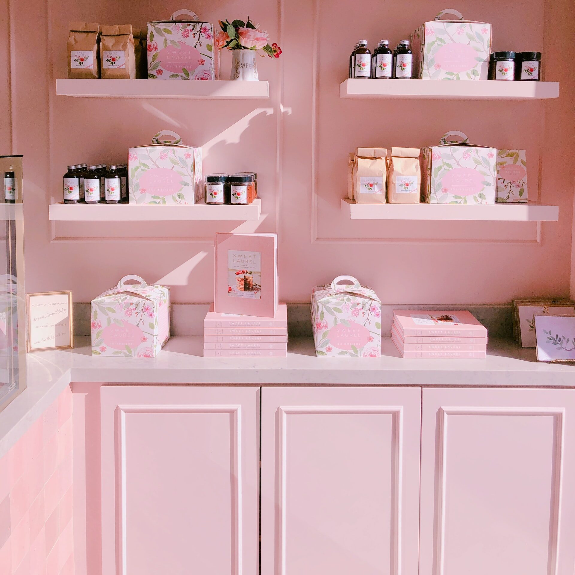 aesthetic pink colorful kitchen cabinets