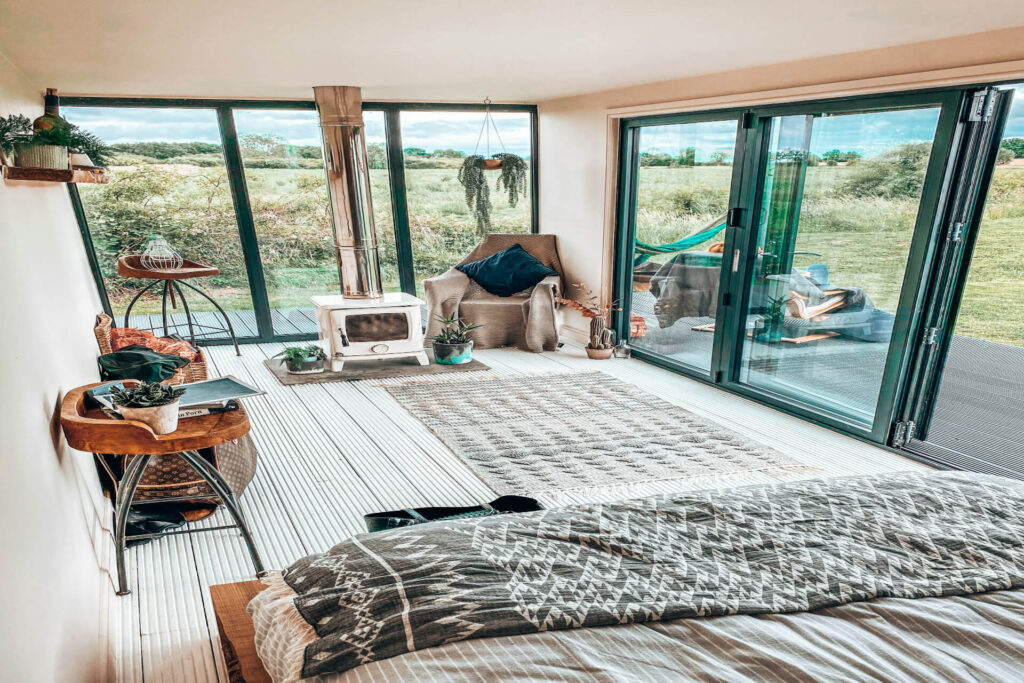 Tiny homes save on space but still have all the comforts you need for home.