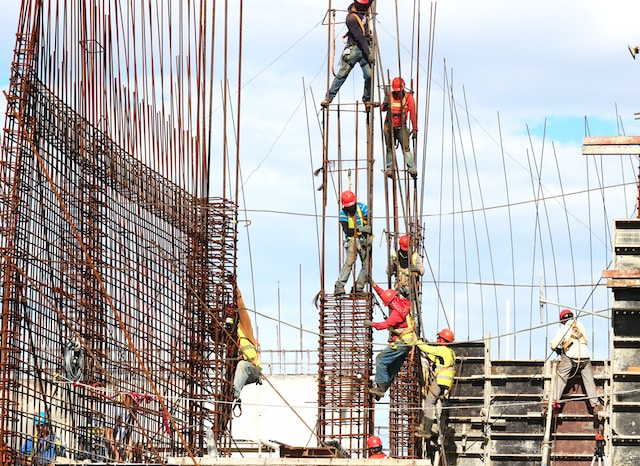 Entry construction jobs - men working in a construction site